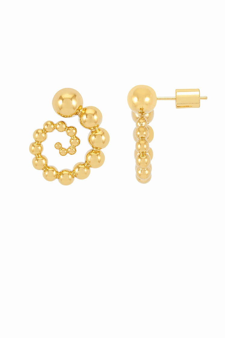 Beaded Swirl Earrings