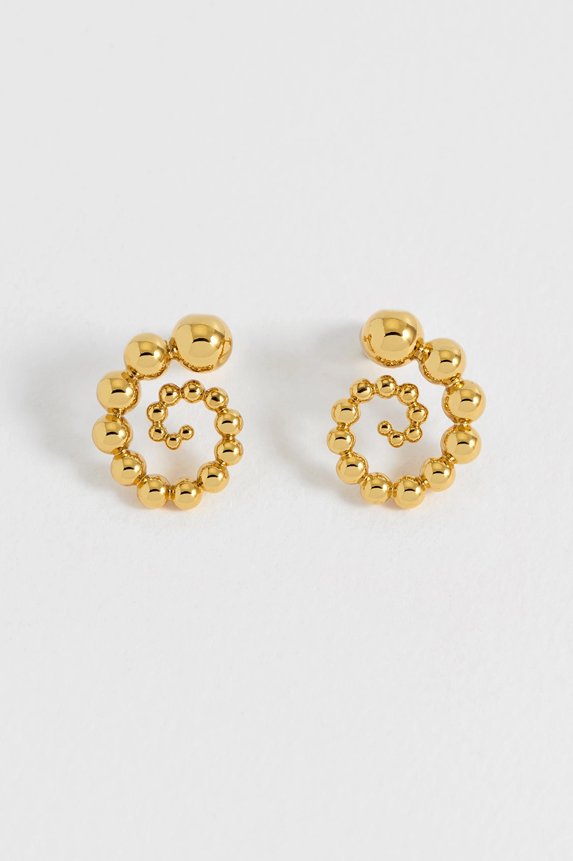 Beaded Swirl Earrings