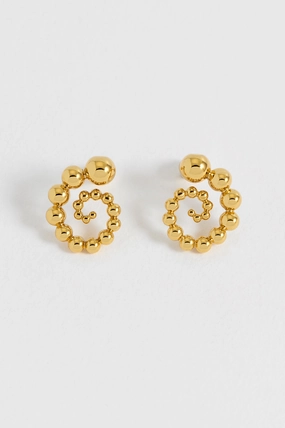 Beaded Swirl Earrings