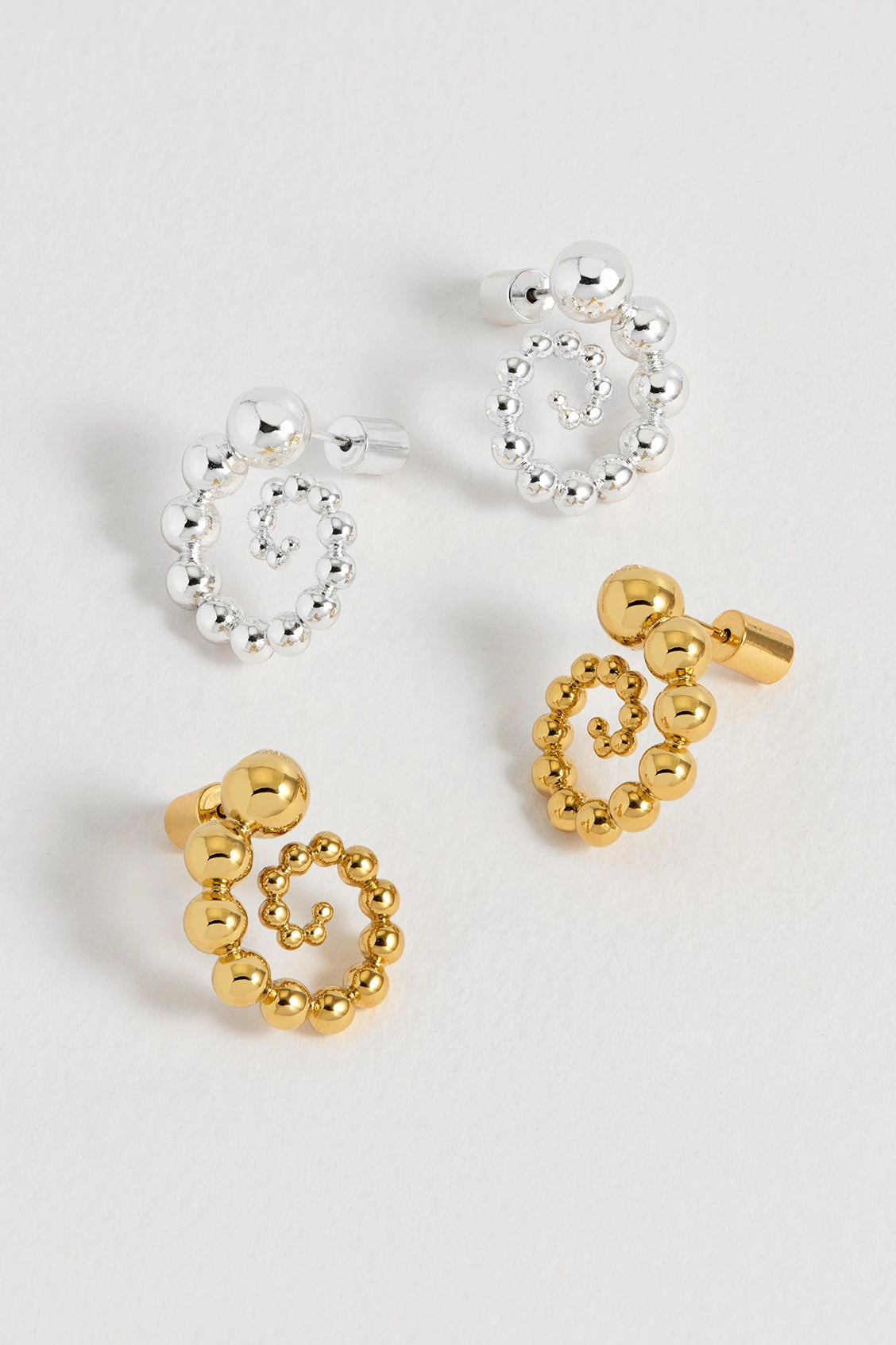 Beaded Swirl Earrings