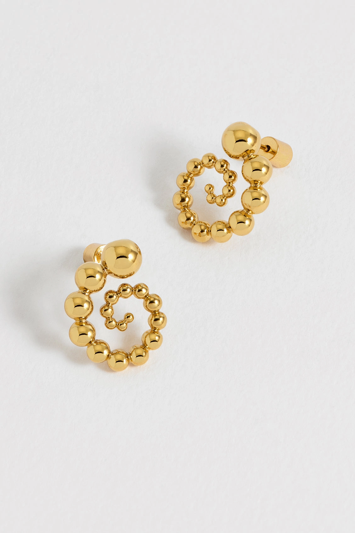 Beaded Swirl Earrings