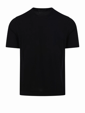 Black Round Neck Knit Top