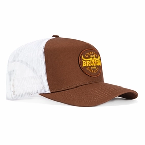 Brixton Gibson Mesh Snapback Trucker Hat - Brown, White