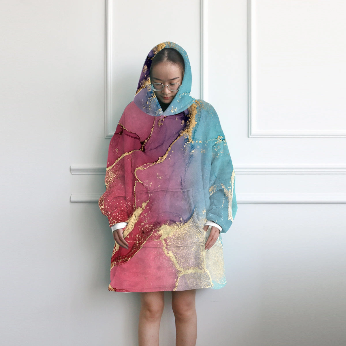 Budelli Beach Wearable Blanket Hoodie
