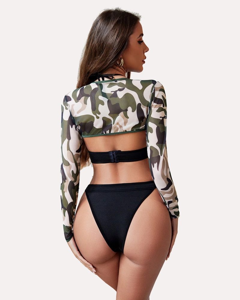Butterfly Rave Outfits Bodysuit Crop Top Set