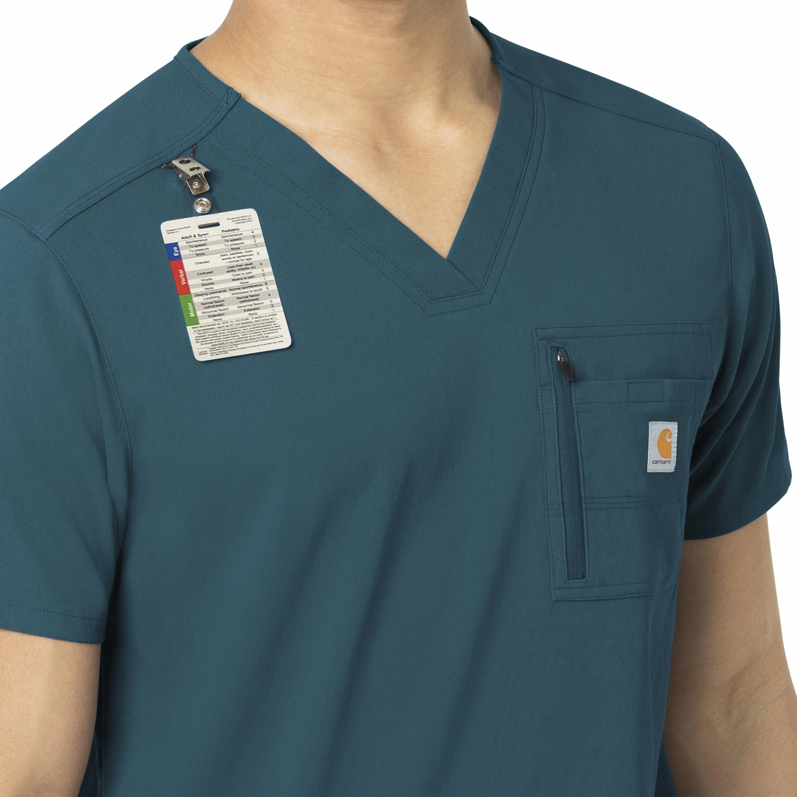 Carhartt Rugged Flex Peak Men's Tuck-In Scrub Top - Caribbean Blue