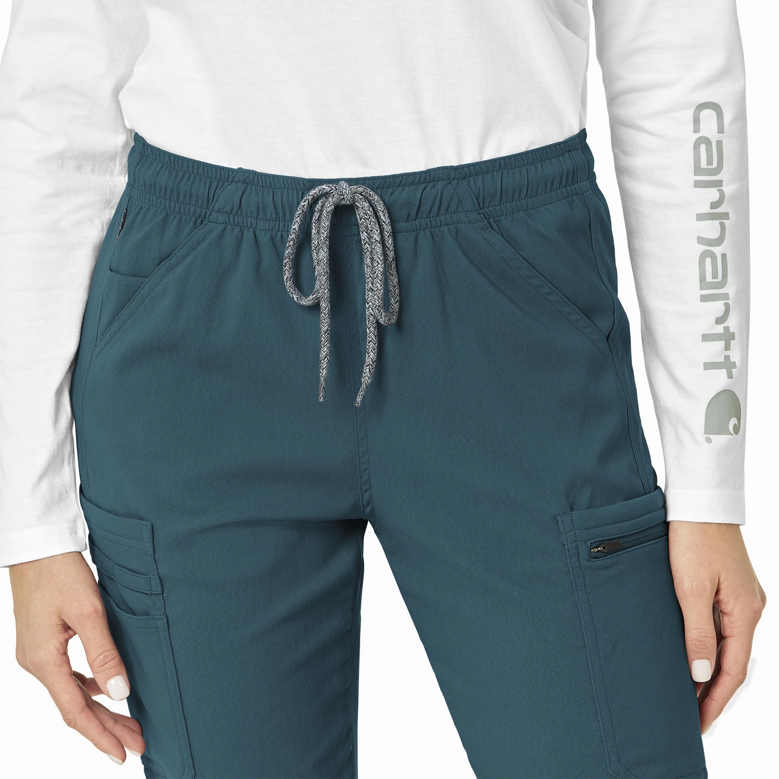Carhartt Rugged Flex Peak Women's Cargo Jogger Scrub Pant - Caribbean Blue