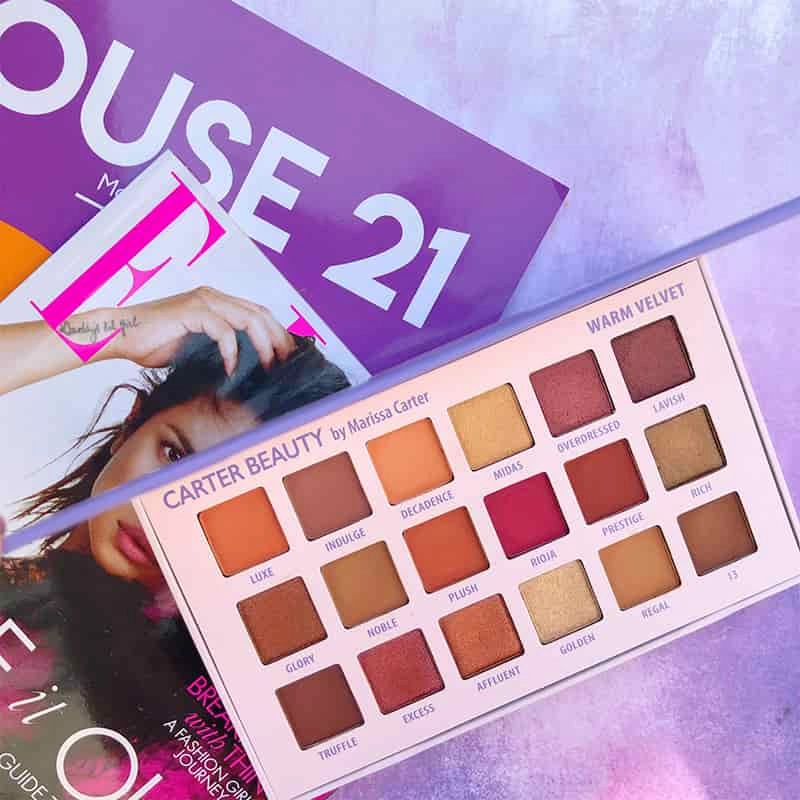 Carter Beauty By Marissa Warm Velvet Eyeshadow Palette Discontinued