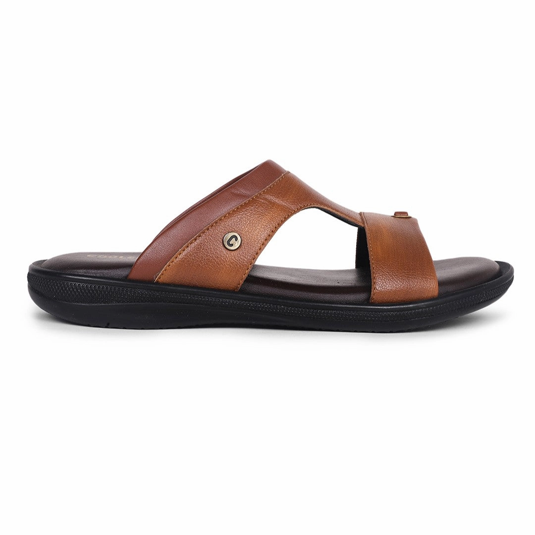 Coolers Tan Casual Slipper For Men VCL-24 By Liberty