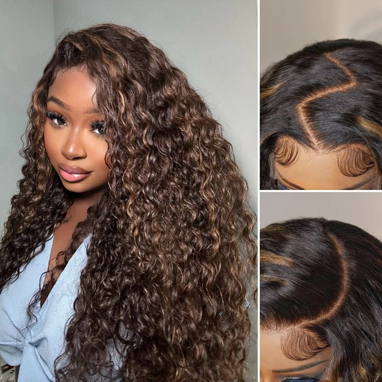 Crazy Wednesday | Luvme Hair PartingMax Glueless Wig Chestnut Brown Highlights Funmi 7x6 Closure HD Lace Long Curly Wig Breathable Cap