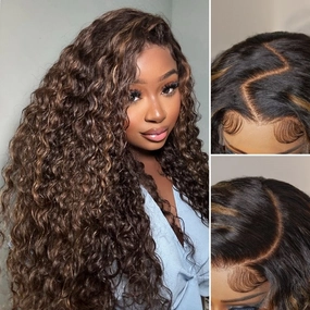 Crazy Wednesday | Luvme Hair PartingMax Glueless Wig Chestnut Brown Highlights Funmi 7x6 Closure HD Lace Long Curly Wig Breathable Cap