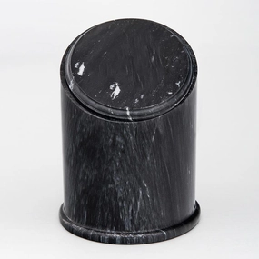 Crown Natural Marble Cremation Urn in Black