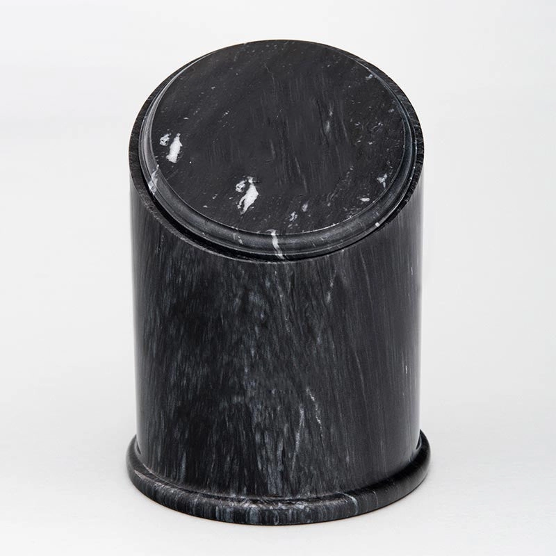 Crown Natural Marble Cremation Urn in Black