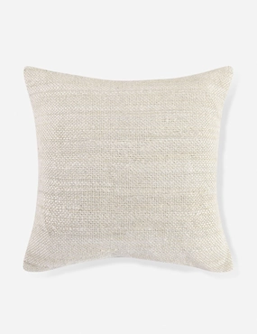 Dara Jute Pillow 22" x 22", Ivory