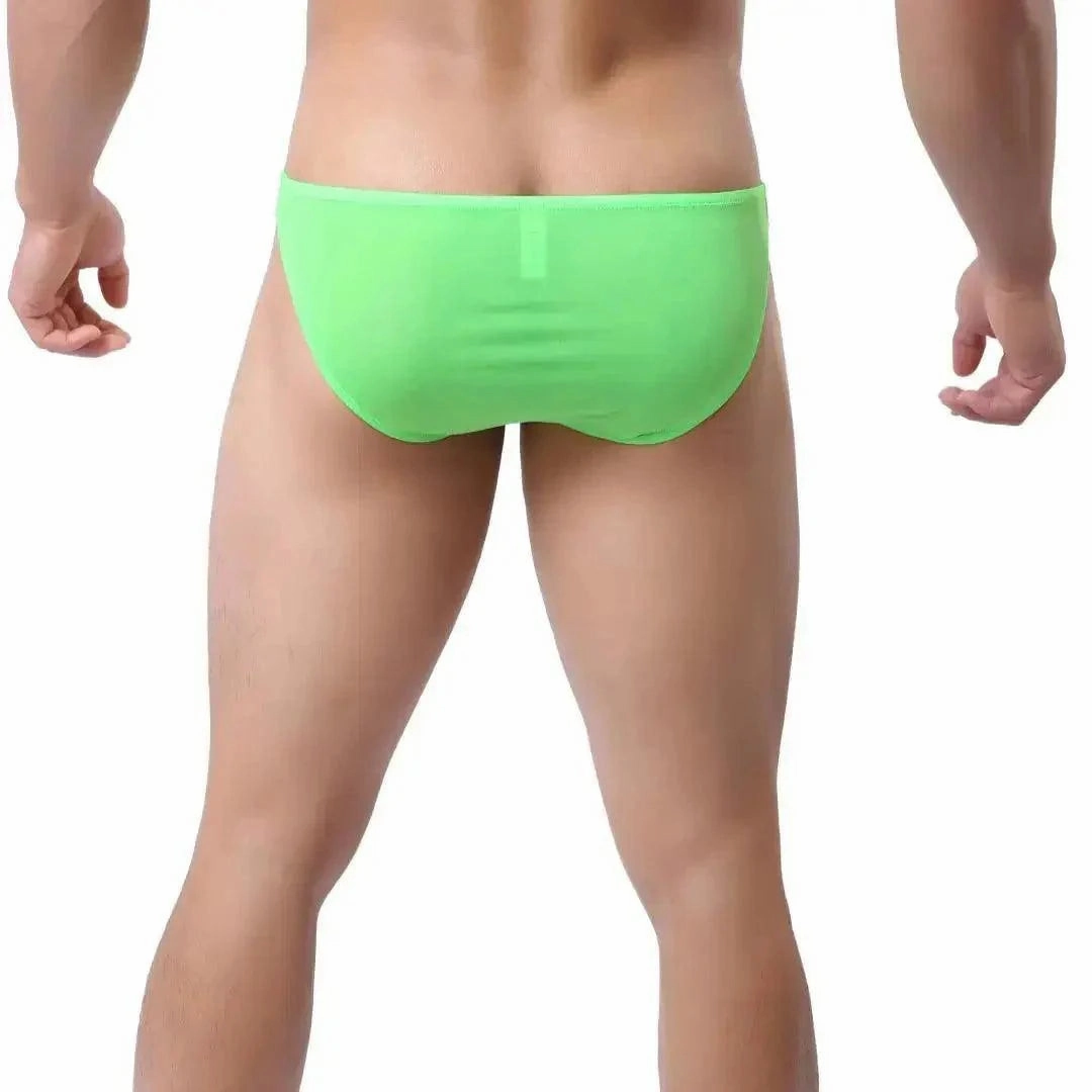 DomiGe Men's Low-Rise Briefs - Full Coverage & Ball Pouch Nylon Underwear