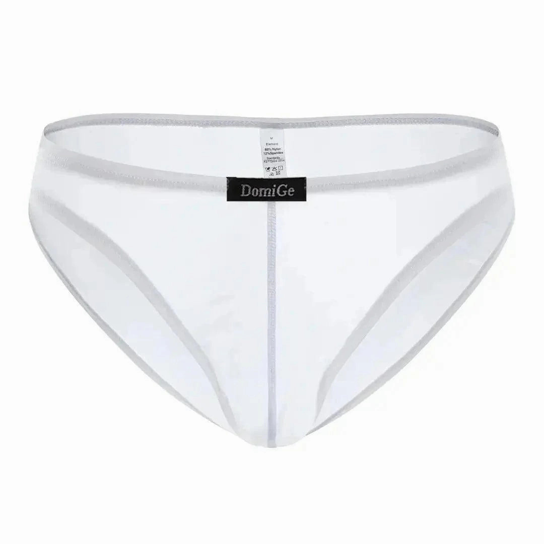 DomiGe Men's Low-Rise Briefs - Full Coverage & Ball Pouch Nylon Underwear