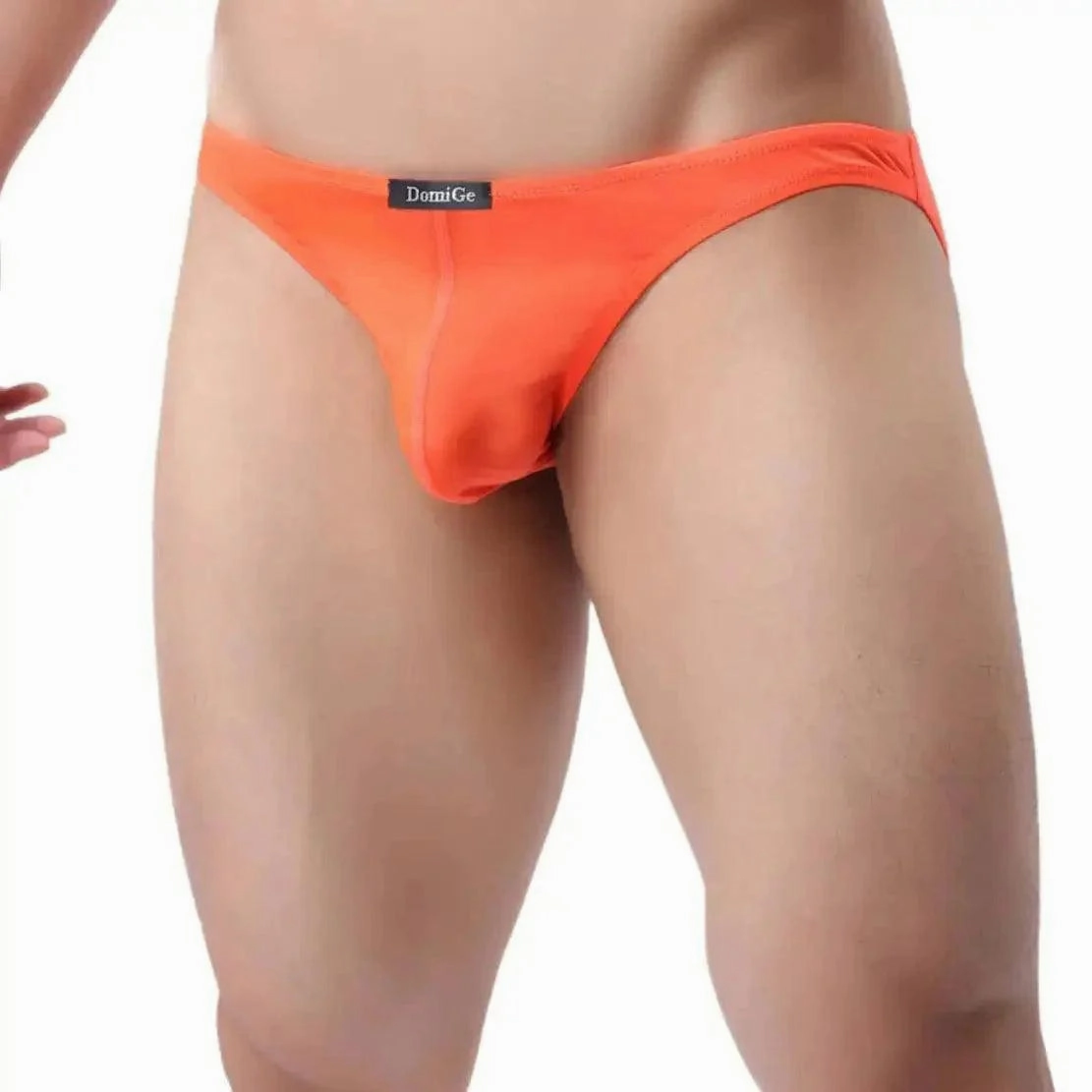 DomiGe Men's Low-Rise Briefs - Full Coverage & Ball Pouch Nylon Underwear