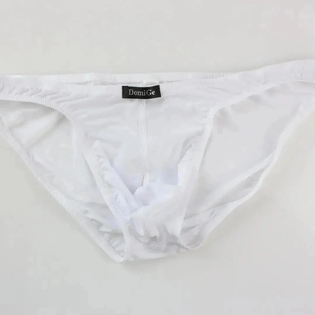 DomiGe Men's Low-Rise Briefs - Full Coverage & Ball Pouch Nylon Underwear