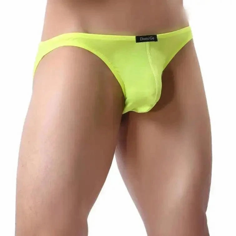 DomiGe Men's Low-Rise Briefs - Full Coverage & Ball Pouch Nylon Underwear
