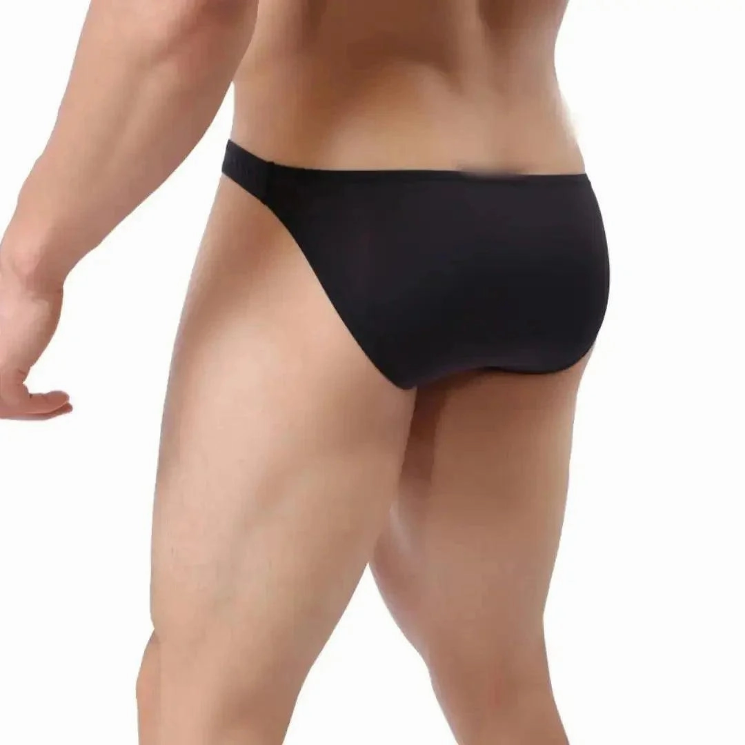 DomiGe Men's Low-Rise Briefs - Full Coverage & Ball Pouch Nylon Underwear