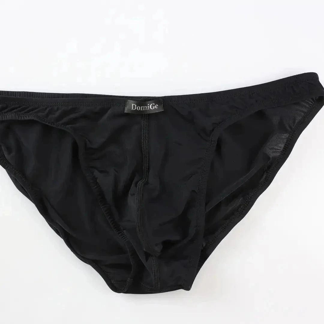 DomiGe Men's Low-Rise Briefs - Full Coverage & Ball Pouch Nylon Underwear
