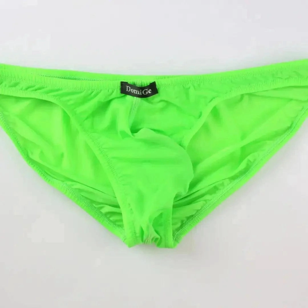 DomiGe Men's Low-Rise Briefs - Full Coverage & Ball Pouch Nylon Underwear