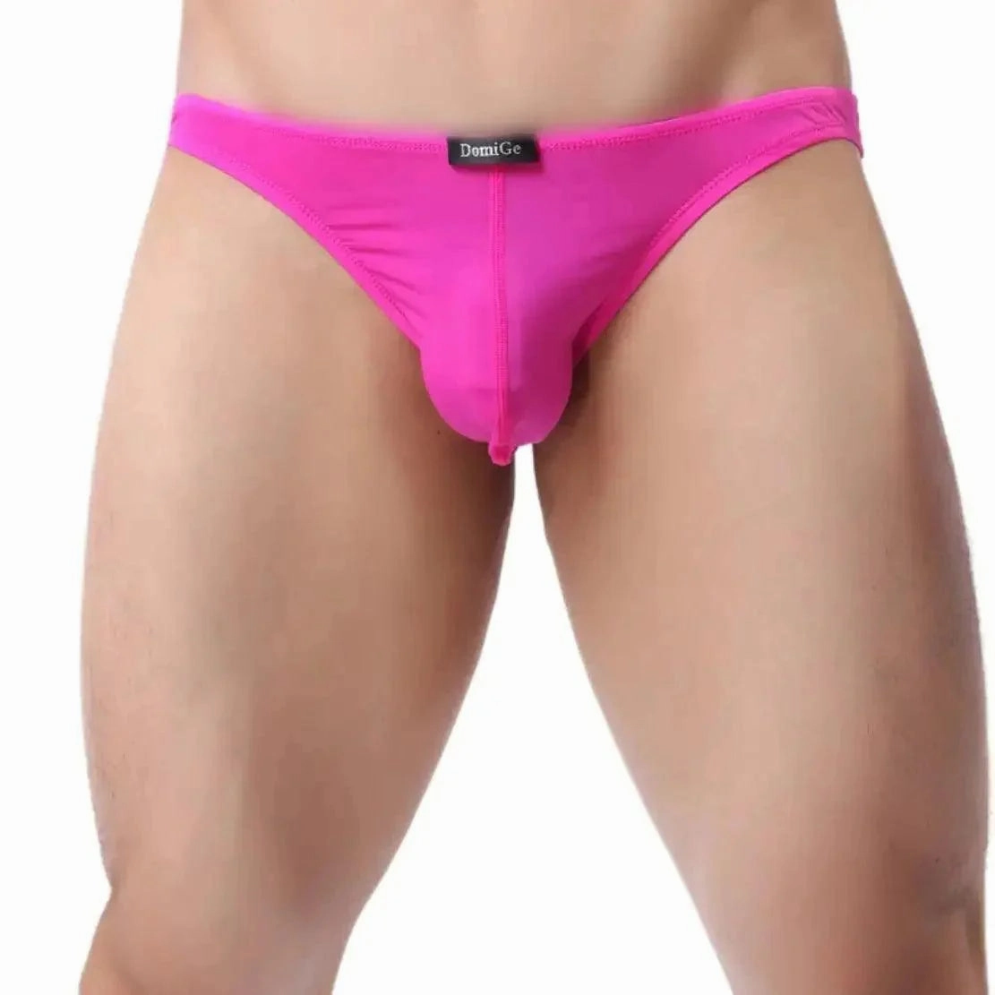DomiGe Men's Low-Rise Briefs - Full Coverage & Ball Pouch Nylon Underwear