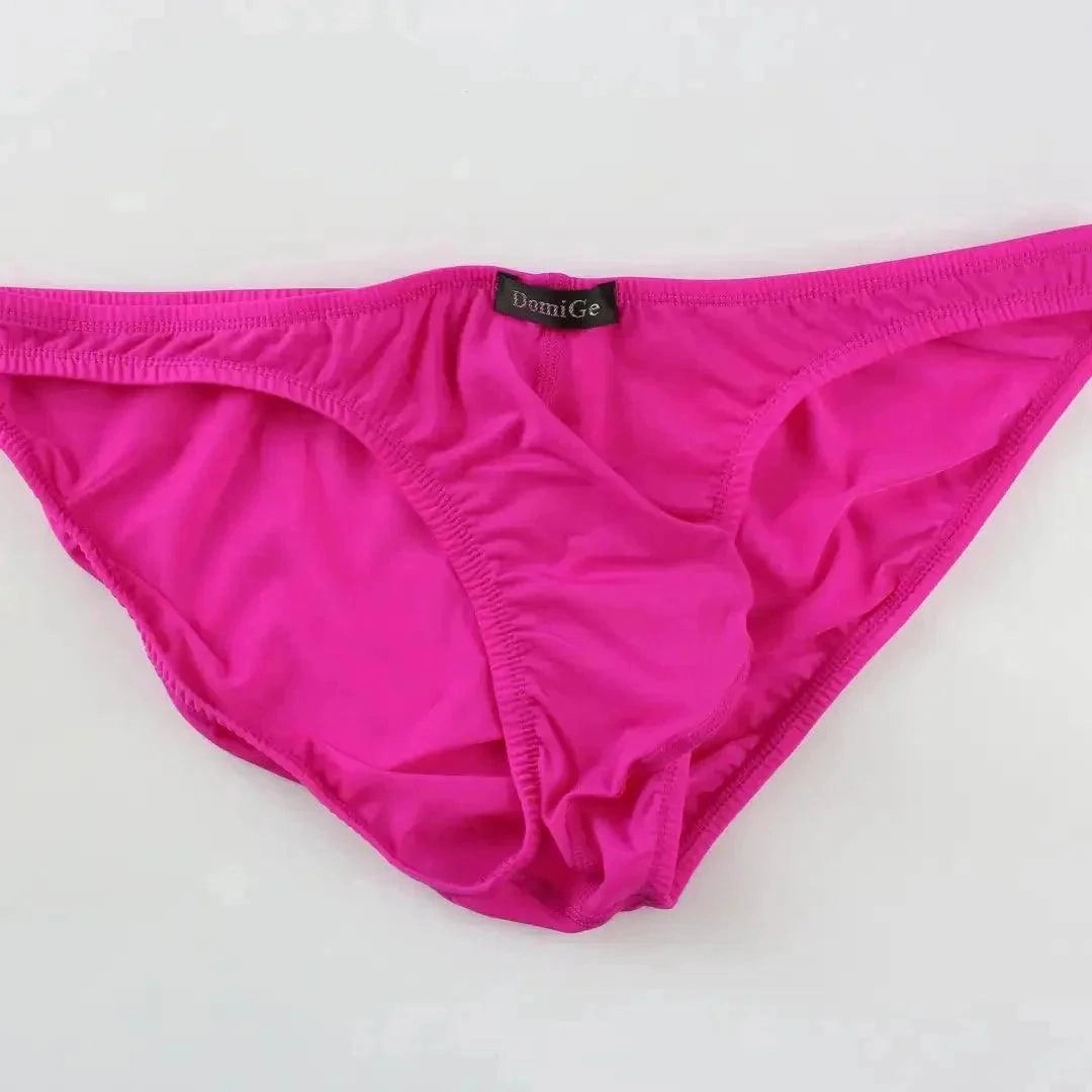 DomiGe Men's Low-Rise Briefs - Full Coverage & Ball Pouch Nylon Underwear