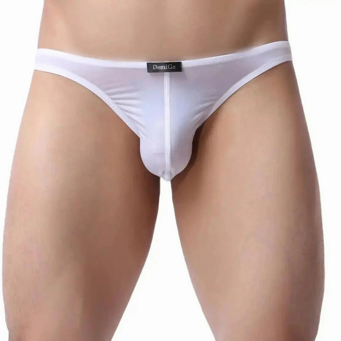 DomiGe Men's Low-Rise Briefs - Full Coverage & Ball Pouch Nylon Underwear