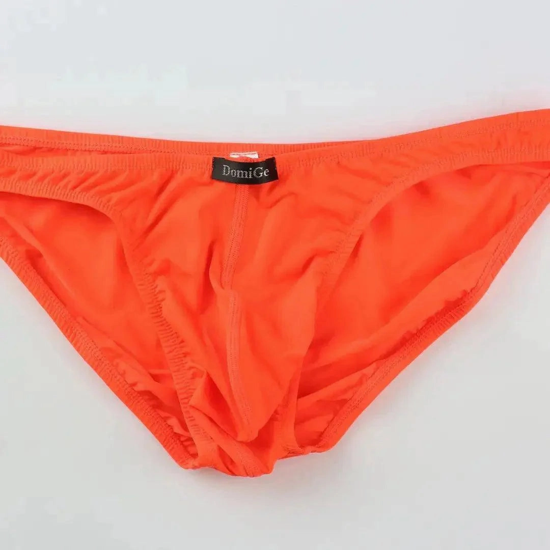 DomiGe Men's Low-Rise Briefs - Full Coverage & Ball Pouch Nylon Underwear