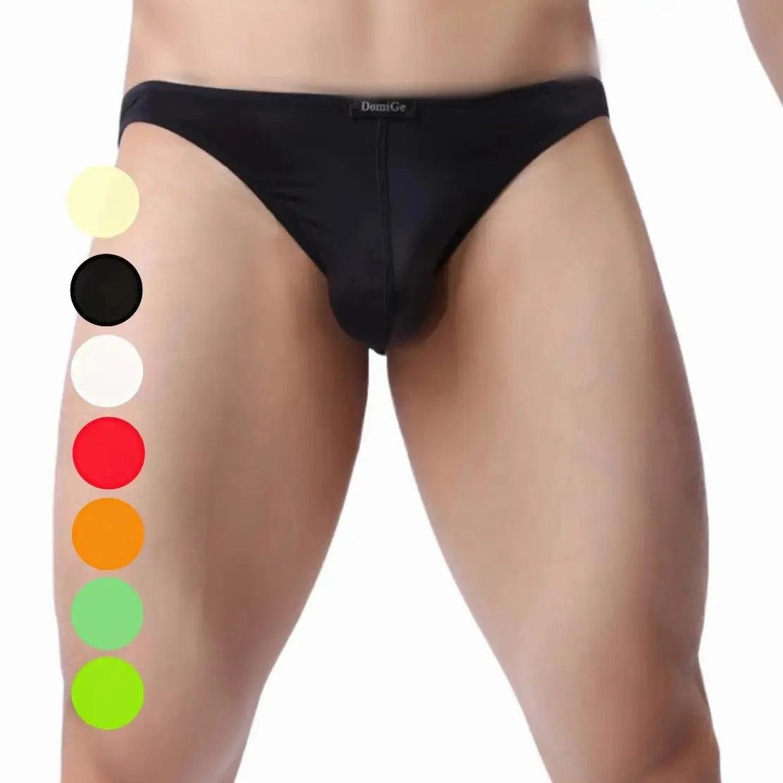 DomiGe Men's Low-Rise Mesh Briefs Full Coverage Male Briefs Underwear