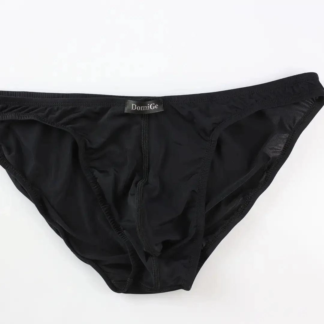 DomiGe Men's Low-Rise Mesh Briefs Full Coverage Male Briefs Underwear