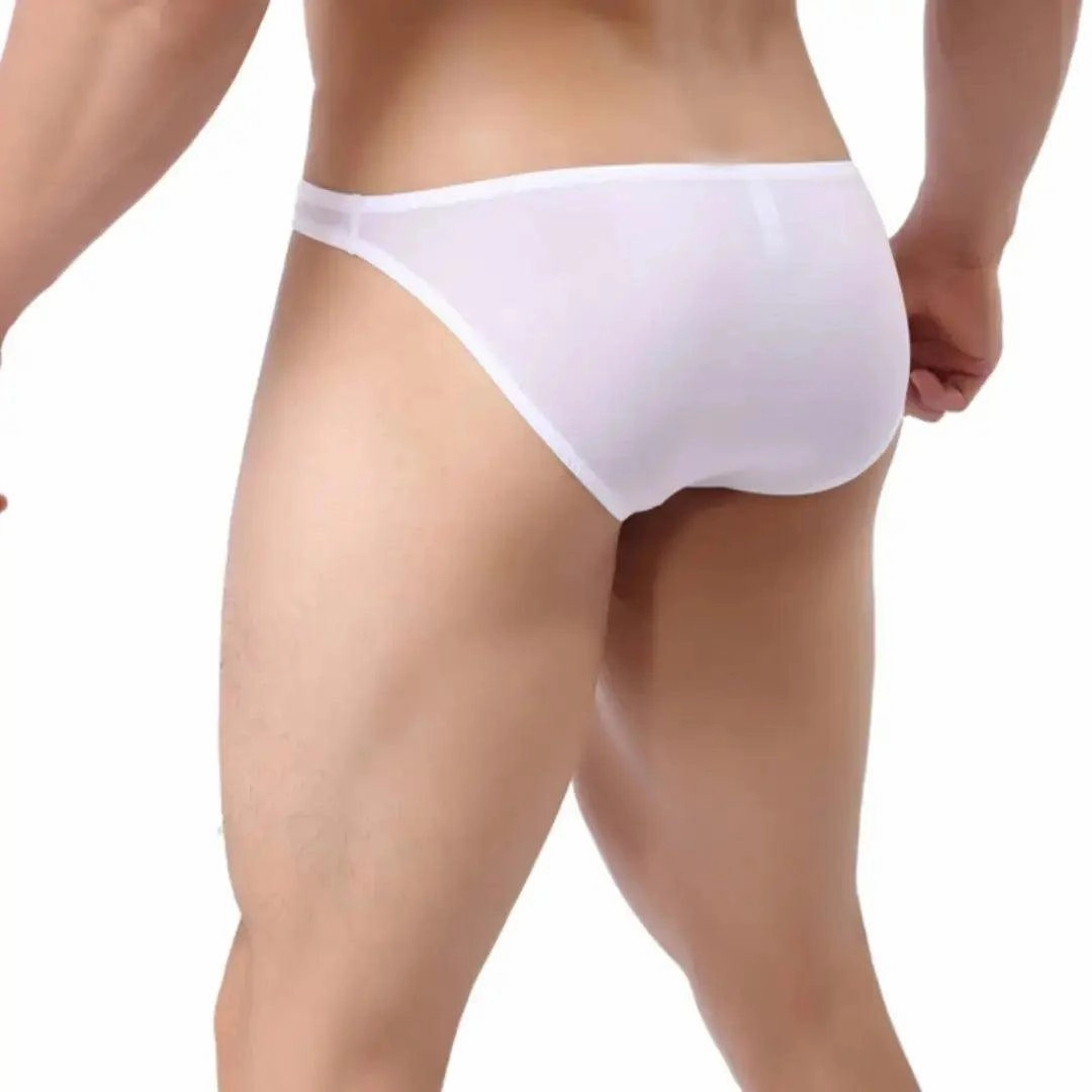DomiGe Men's Low-Rise Mesh Briefs Full Coverage Male Briefs Underwear