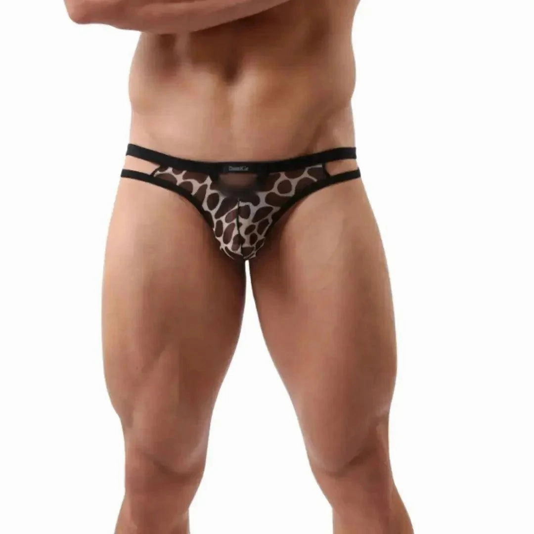 DomiGe Men's Thongs - Stylish Mesh G-String Underwear