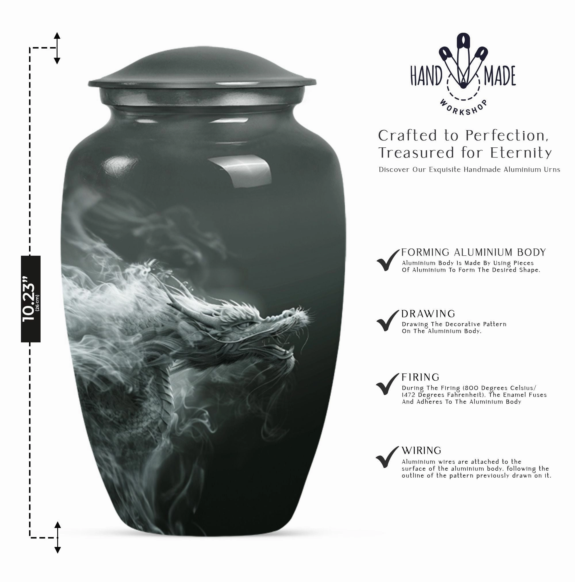 Durable Dragon Cremation Urn: Majestic, Eminent & Dignified