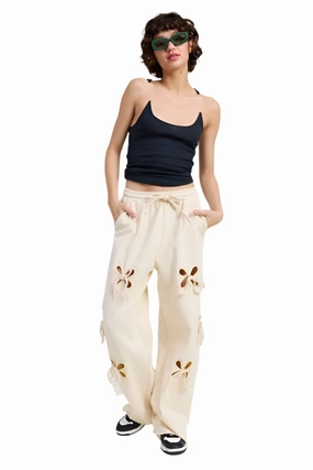 Emory Park FRENCH TERRY PANTS WITH CUTOUT DETAIL