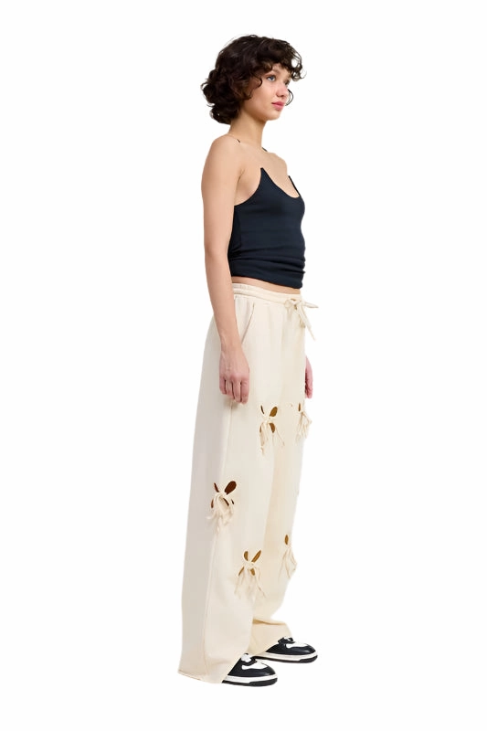 Emory Park FRENCH TERRY PANTS WITH CUTOUT DETAIL