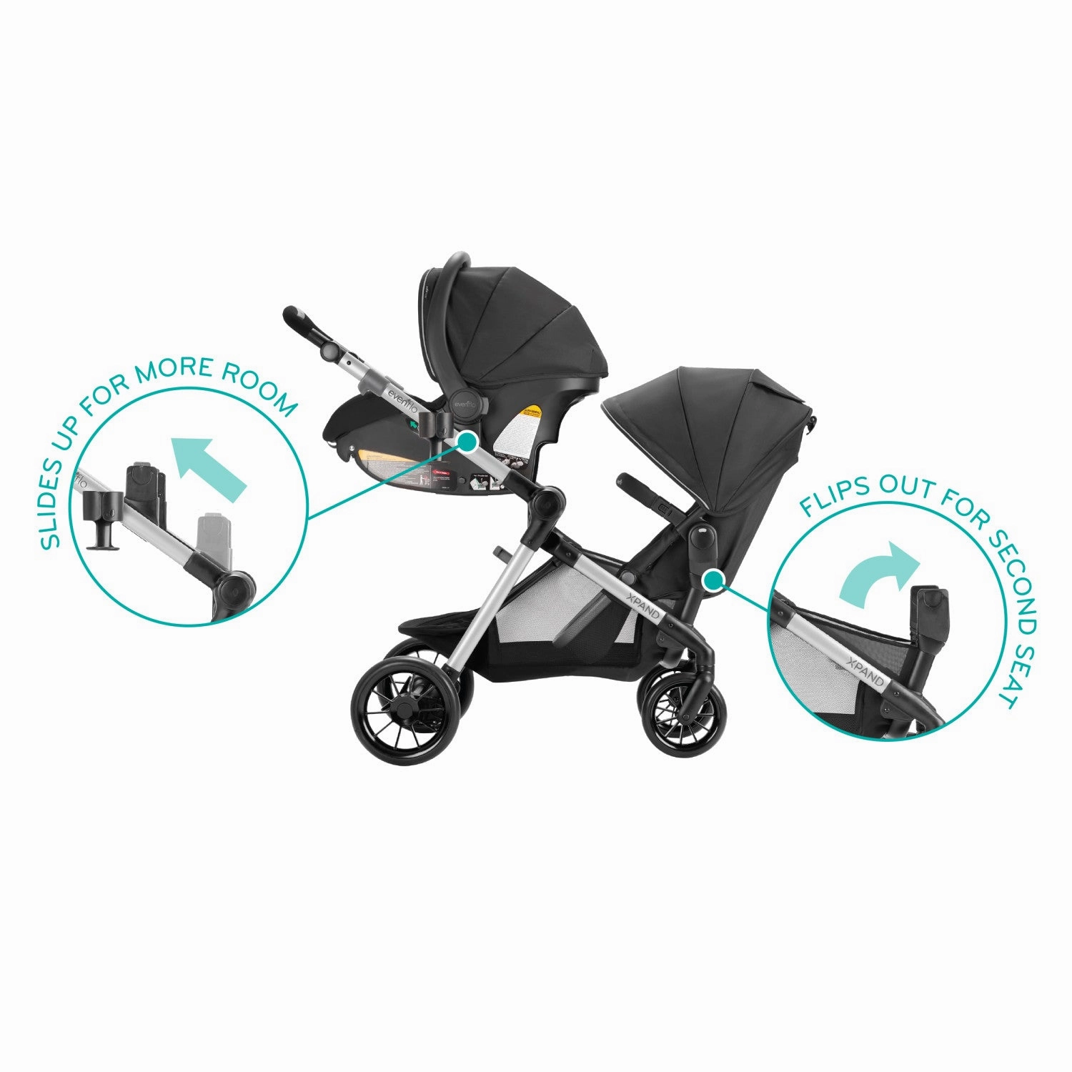 Evenflo Pivot Xpand™ Modular Stroller (Stallion)