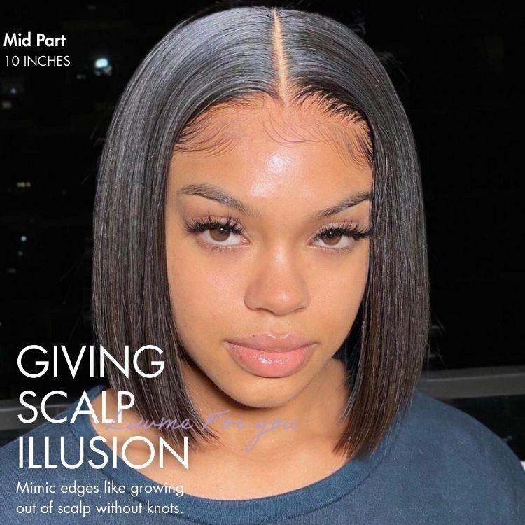 Exclusive Sale | Luvme Hair PartingMax Glueless Wig Silky Blunt Bob Cut 7x6 Closure HD Lace Wig Breathable Cap