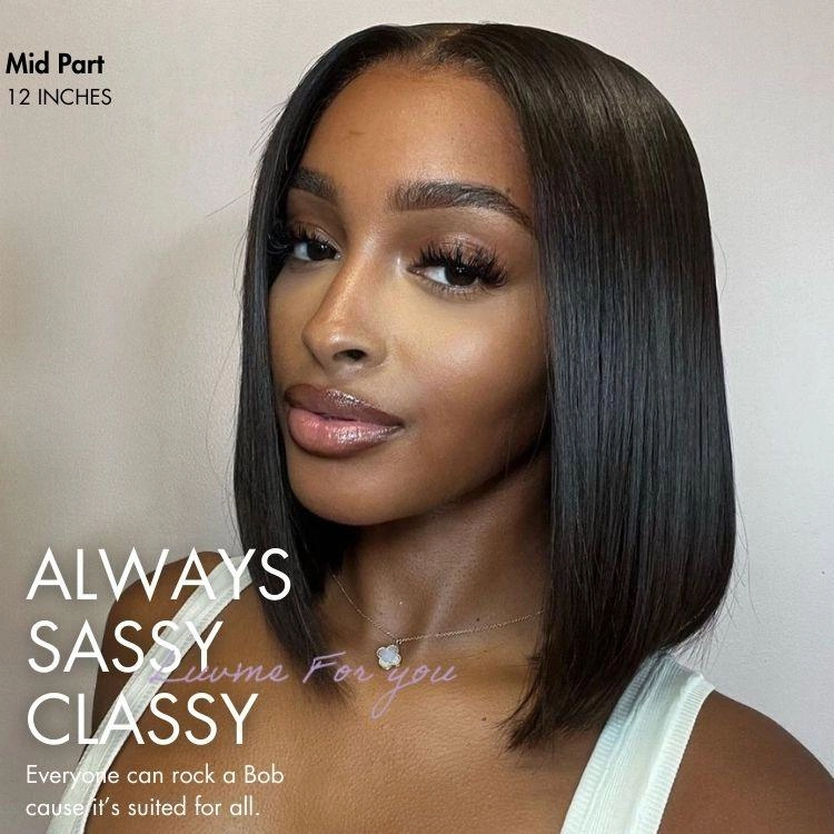 Exclusive Sale | Luvme Hair PartingMax Glueless Wig Silky Blunt Bob Cut 7x6 Closure HD Lace Wig Breathable Cap