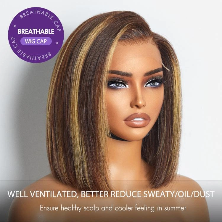 Exclusive Sale | Luvme Hair PartingMax Glueless Wig Silky Blunt Bob Cut 7x6 Closure HD Lace Wig Breathable Cap