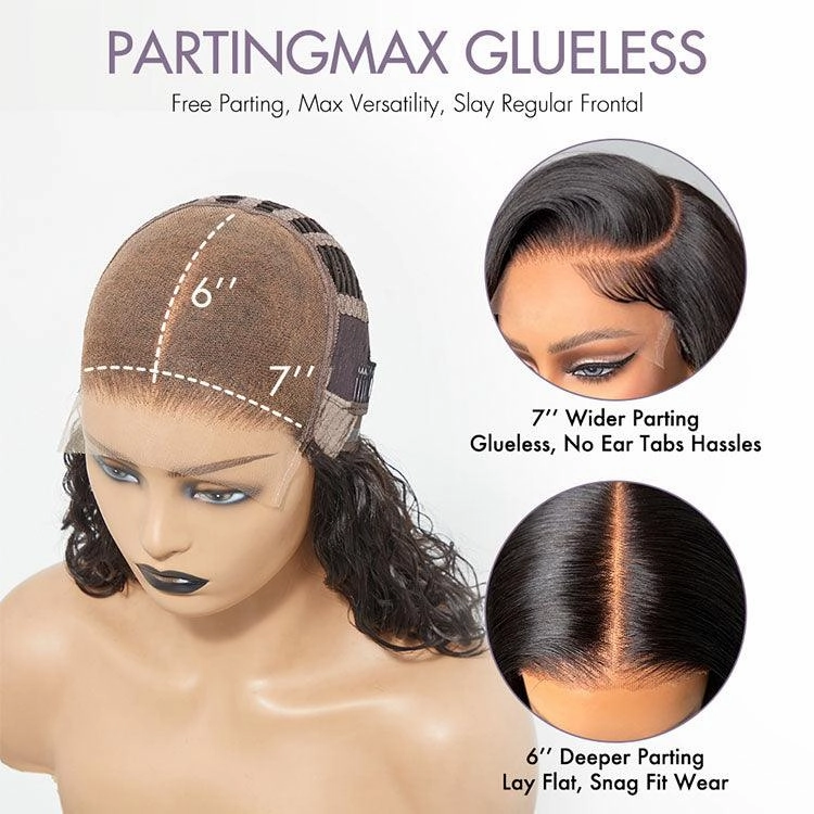 Exclusive Sale | Luvme Hair PartingMax Glueless Wig Silky Blunt Bob Cut 7x6 Closure HD Lace Wig Breathable Cap