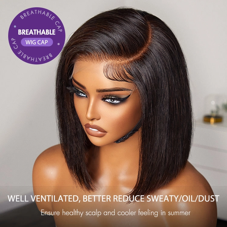 Exclusive Sale | Luvme Hair PartingMax Glueless Wig Silky Blunt Bob Cut 7x6 Closure HD Lace Wig Breathable Cap