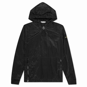 Funnel Neck Lightweight Jacket - Black