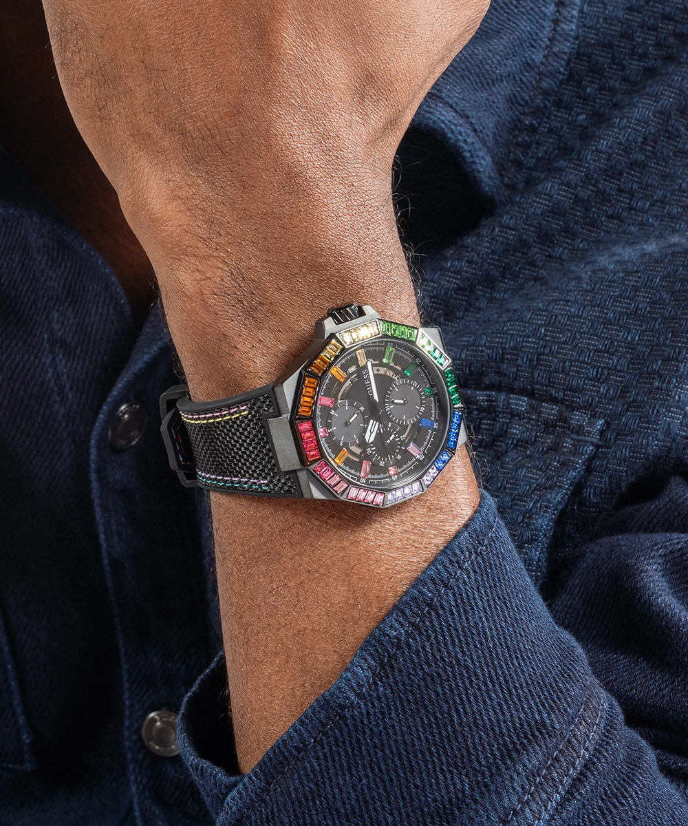 GUESS Mens Black Multi-function Watch