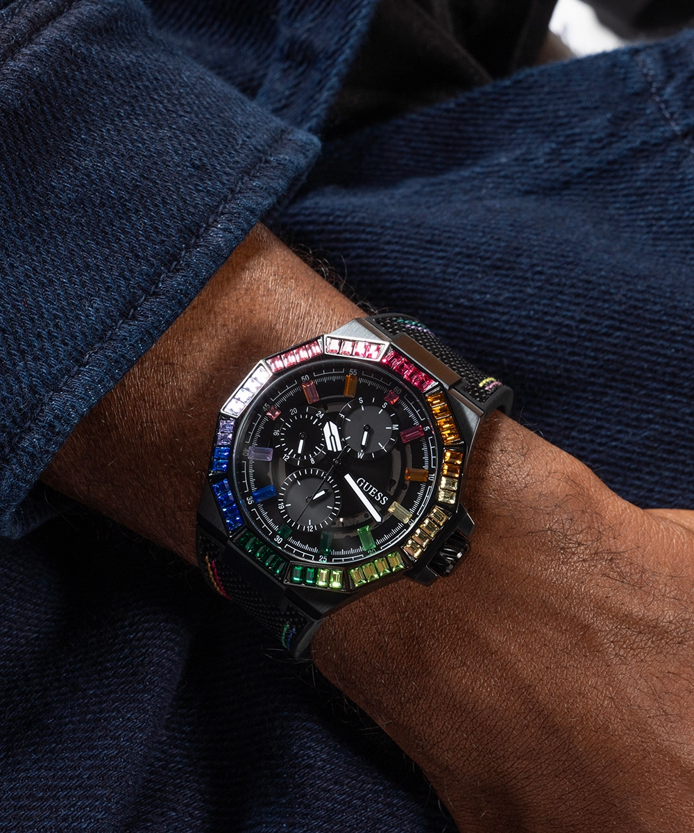 GUESS Mens Black Multi-function Watch