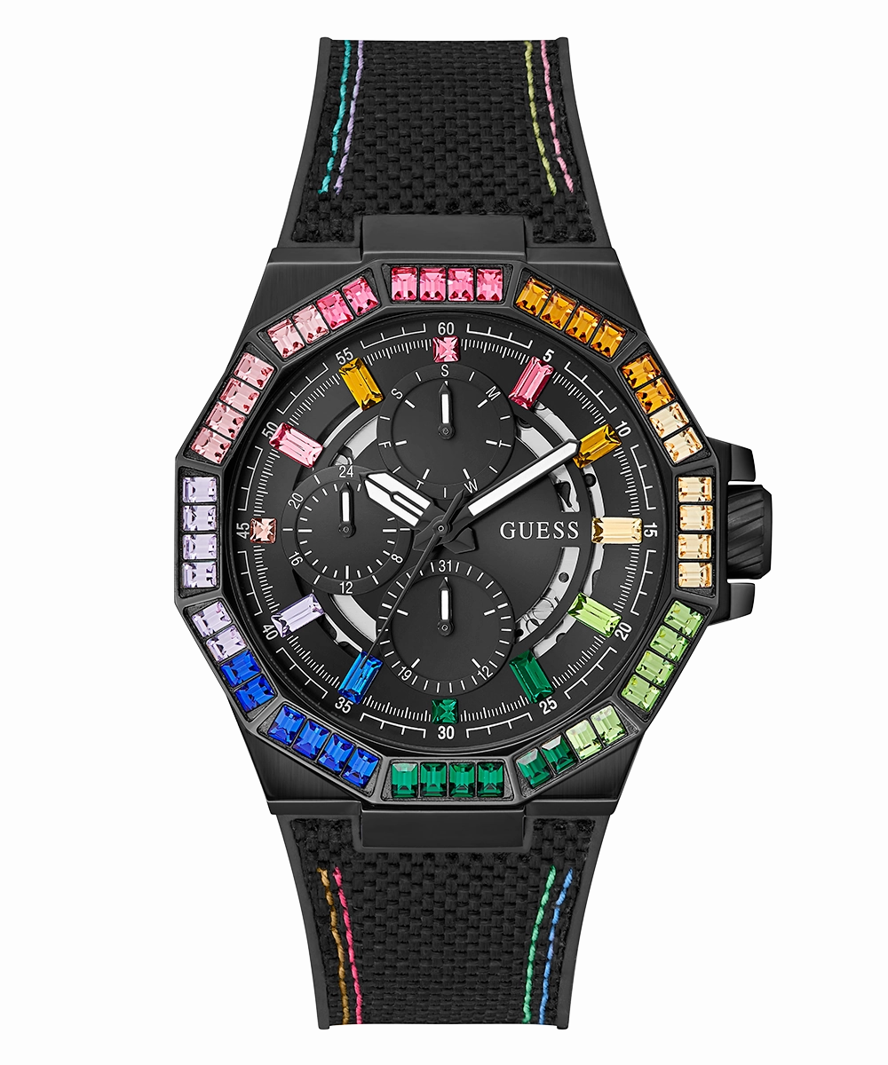 GUESS Mens Black Multi-function Watch