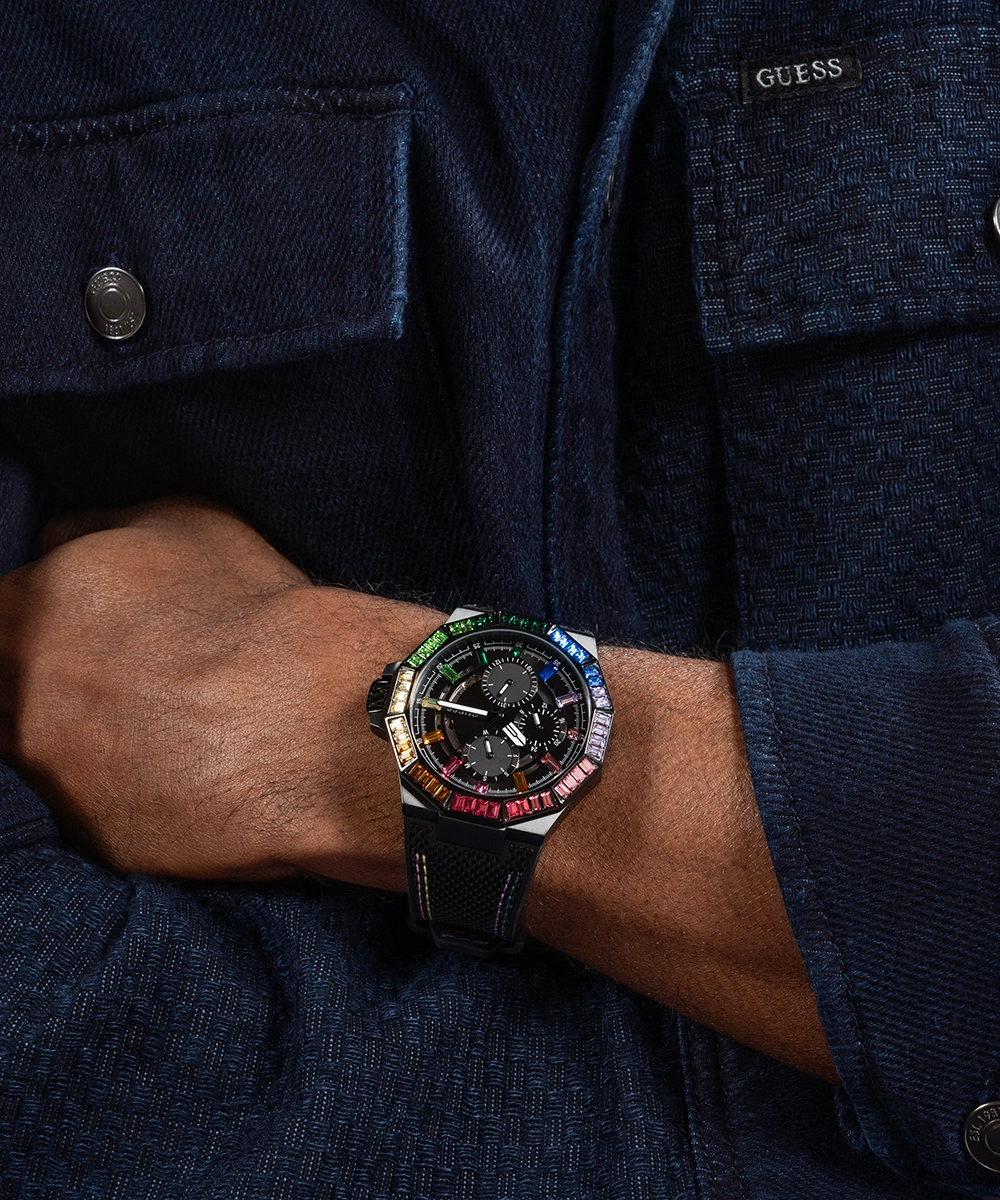 GUESS Mens Black Multi-function Watch