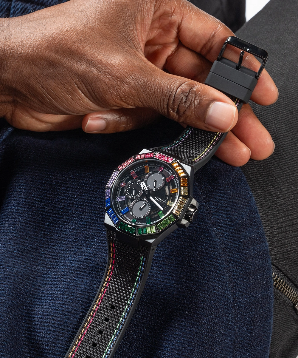 GUESS Mens Black Multi-function Watch