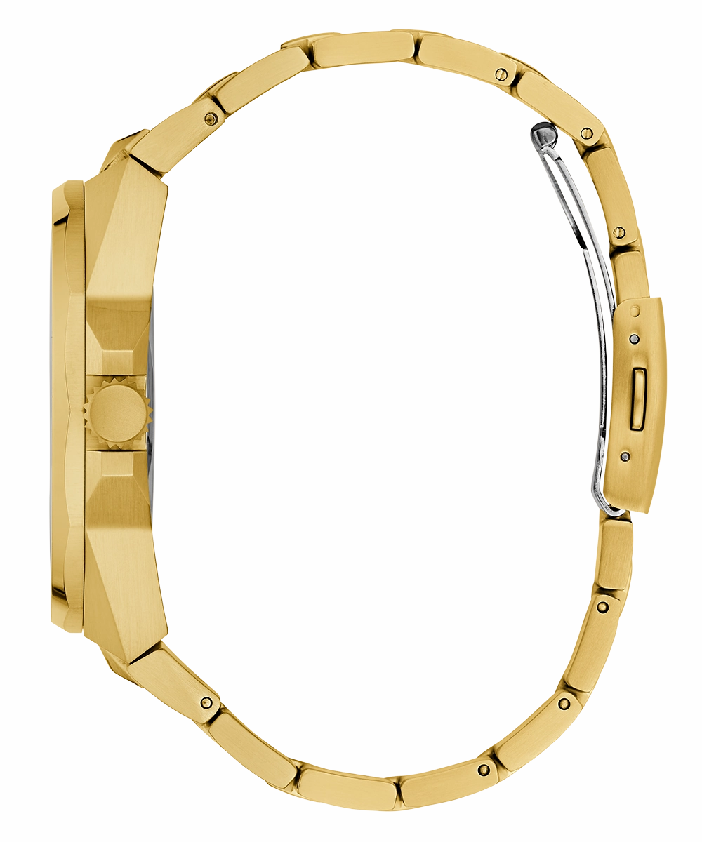 GUESS Mens Gold Tone Multi-function Watch